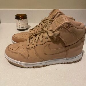 Nike sneakers gently worn (twice) like brand new soft tan color and material
